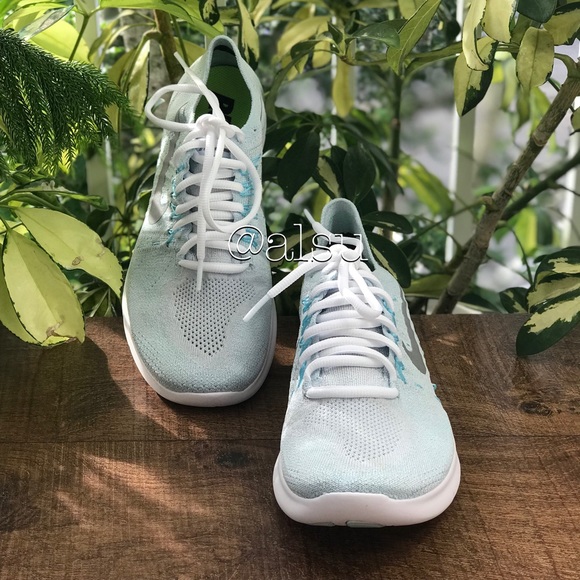 NWT Nike Free Run Flyknit 2017 Pure Platinum WMNS - Picture 5 of 7